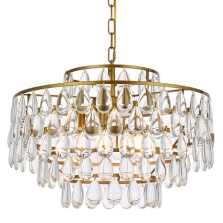 A large image of the Elegant Lighting 1102D20 Brass