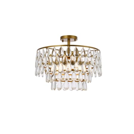 A large image of the Elegant Lighting 1103F18 Brass
