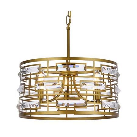 A large image of the Elegant Lighting 1108D16 Brass