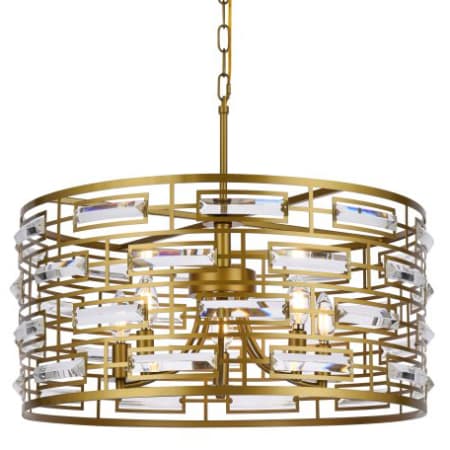 A large image of the Elegant Lighting 1108D24 Brass
