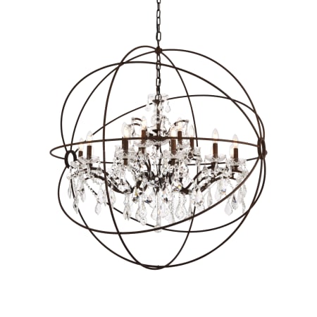 A large image of the Elegant Lighting 1130G43/RC Rustic Intent
