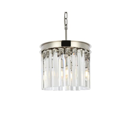 A large image of the Elegant Lighting 1208D12/RC Polished Nickel