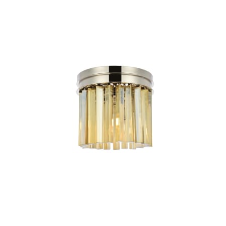A large image of the Elegant Lighting 1208F12-GT/RC Polished Nickel