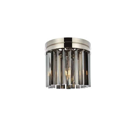 A large image of the Elegant Lighting 1208F12-SS/RC Polished Nickel