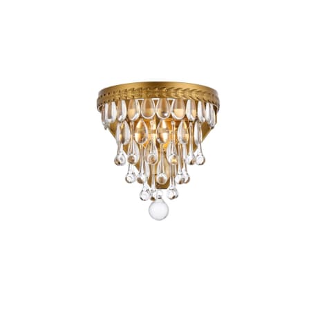 A large image of the Elegant Lighting 1219W9/RC Brass
