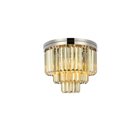 A large image of the Elegant Lighting 1231F20-GT/RC Polished Nickel