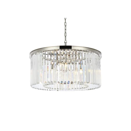 A large image of the Elegant Lighting 1238D31/RC Polished Nickel