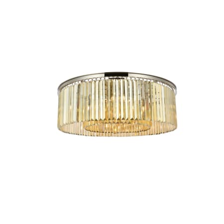 A large image of the Elegant Lighting 1238F43-GT/RC Polished Nickel