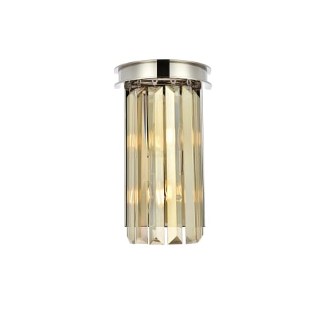 A large image of the Elegant Lighting 1238W8-GT/RC Polished Nickel
