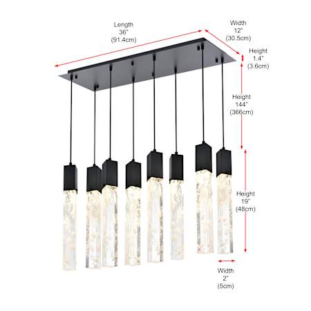 A large image of the Elegant Lighting 2088D36 Alternate Image