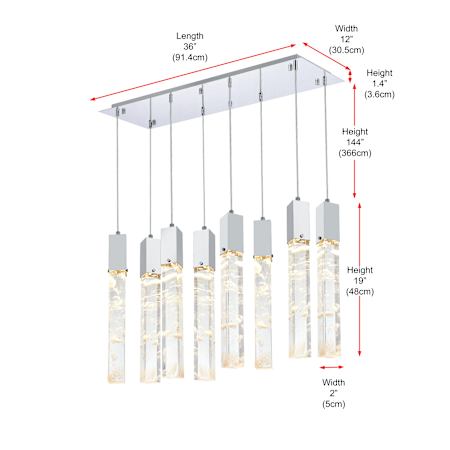 A large image of the Elegant Lighting 2088D36 Alternate Image