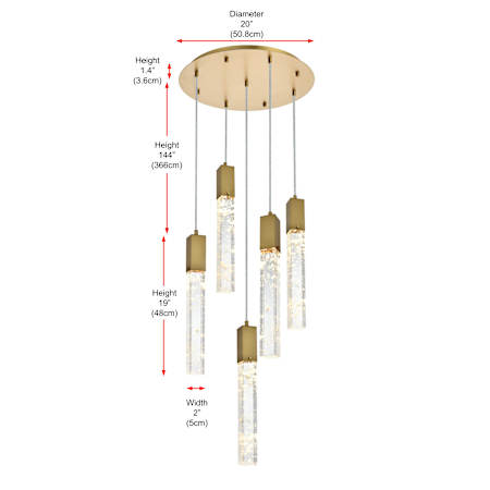 A large image of the Elegant Lighting 2089D20 Alternate Image