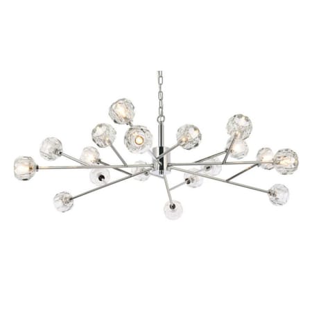 A large image of the Elegant Lighting 3509D48 Chrome / Clear