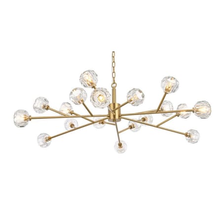A large image of the Elegant Lighting 3509D48 Gold / Clear