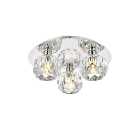 A large image of the Elegant Lighting 3509F12 Chrome / Clear
