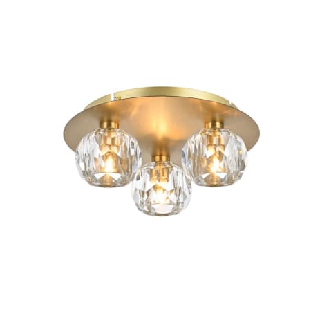 A large image of the Elegant Lighting 3509F12 Gold / Clear