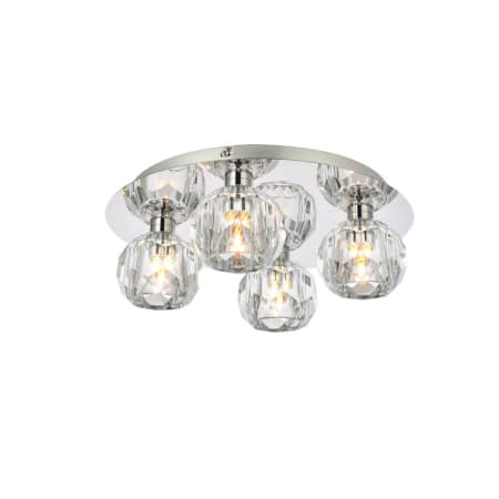 A large image of the Elegant Lighting 3509F14 Chrome / Clear