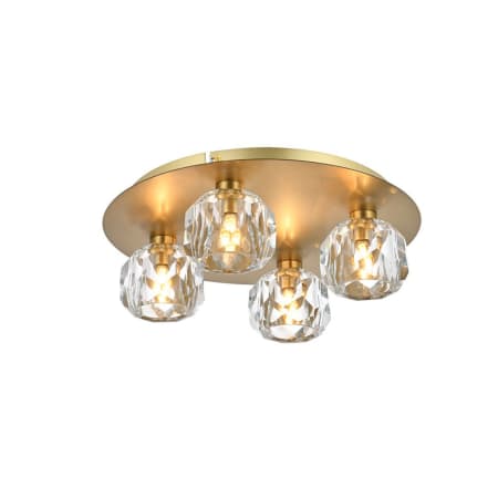 A large image of the Elegant Lighting 3509F14 Gold / Clear