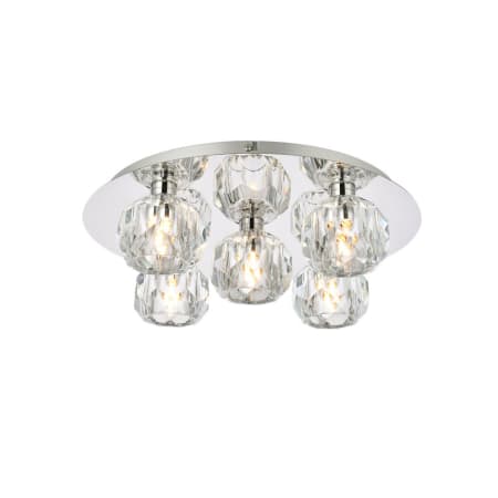 A large image of the Elegant Lighting 3509F16 Chrome / Clear