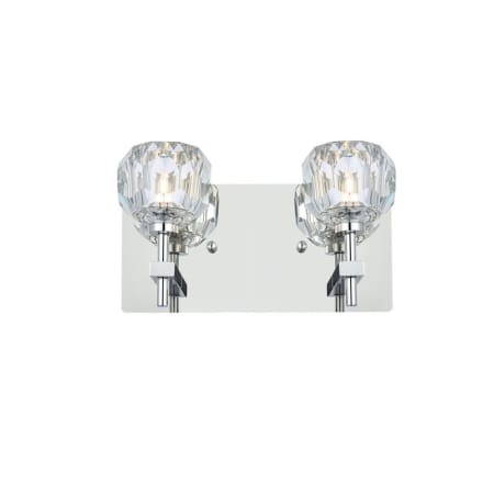 A large image of the Elegant Lighting 3509W11 Chrome / Clear