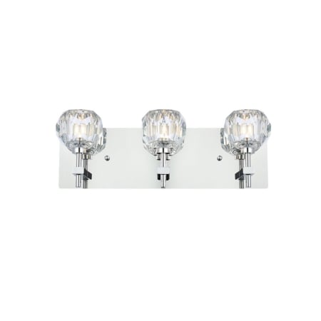 A large image of the Elegant Lighting 3509W18 Chrome / Clear