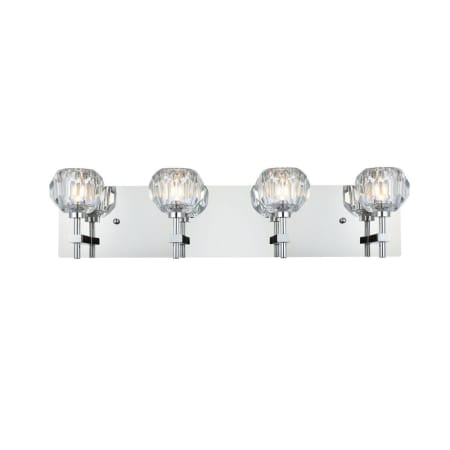 A large image of the Elegant Lighting 3509W25 Chrome / Clear