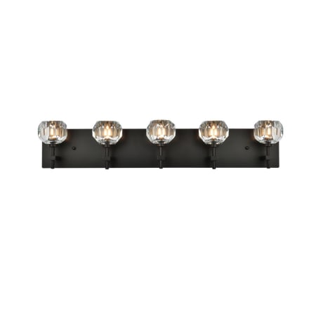 A large image of the Elegant Lighting 3509W32 Black / Clear