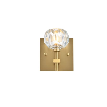 A large image of the Elegant Lighting 3509W6 Gold / Clear