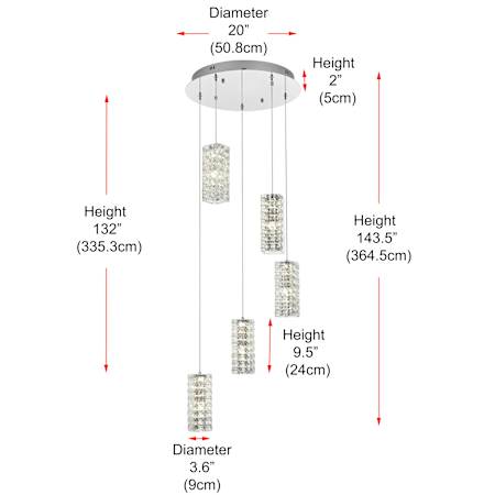 A large image of the Elegant Lighting 3680D5R Alternate Image