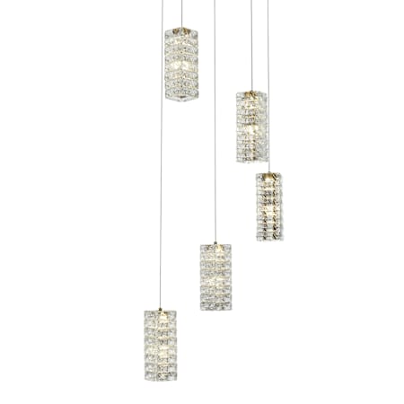 A large image of the Elegant Lighting 3680D5R Satin Gold
