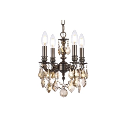 A large image of the Elegant Lighting 9104D10-GT/RC Pewter