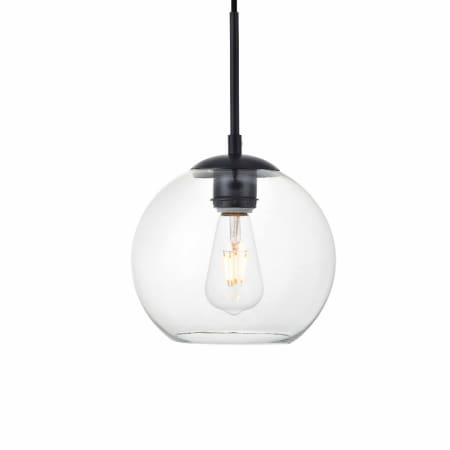 A large image of the Elegant Lighting LD2206 Black / Clear