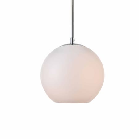 A large image of the Elegant Lighting LD2207 Chrome / Frosted White