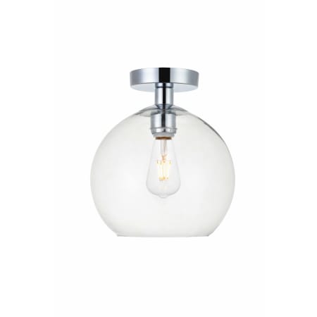 A large image of the Elegant Lighting LD2210 Chrome / Clear