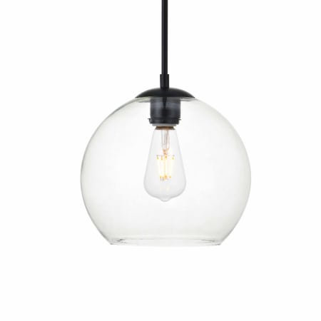 A large image of the Elegant Lighting LD2212 Black / Clear