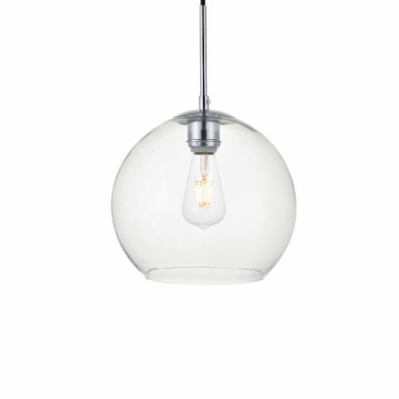 A large image of the Elegant Lighting LD2212 Chrome / Clear