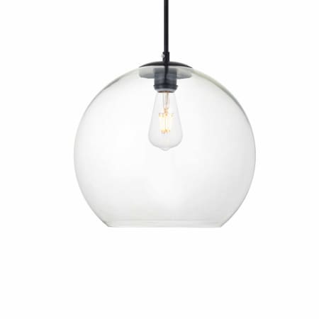 A large image of the Elegant Lighting LD2216 Black / Clear