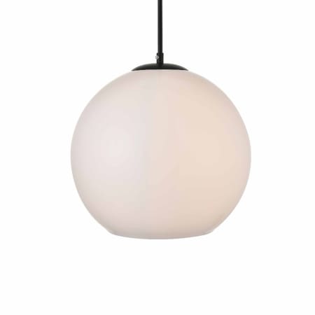 A large image of the Elegant Lighting LD2217 Black / Frosted White