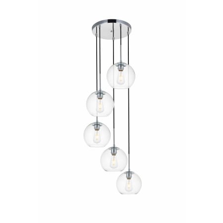A large image of the Elegant Lighting LD2226 Chrome / Clear
