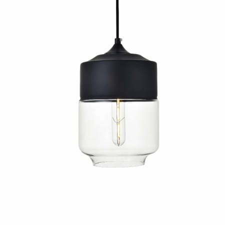 A large image of the Elegant Lighting LD2241 Black / Clear