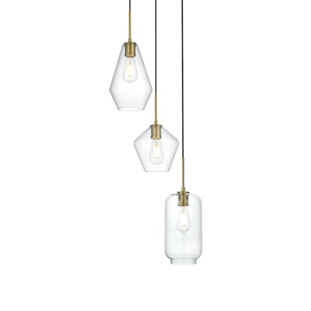 A large image of the Elegant Lighting LD2268 Satin Gold