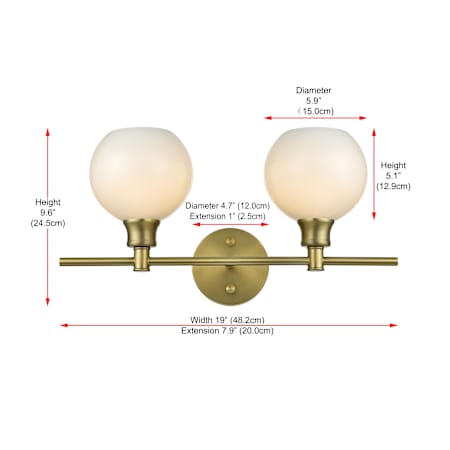A large image of the Elegant Lighting LD2315 Alternate Image