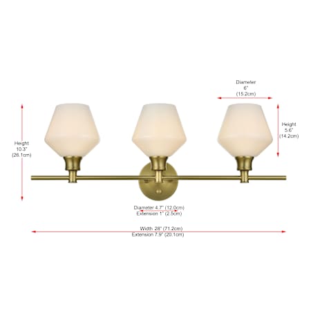 A large image of the Elegant Lighting LD2317 Alternate Image