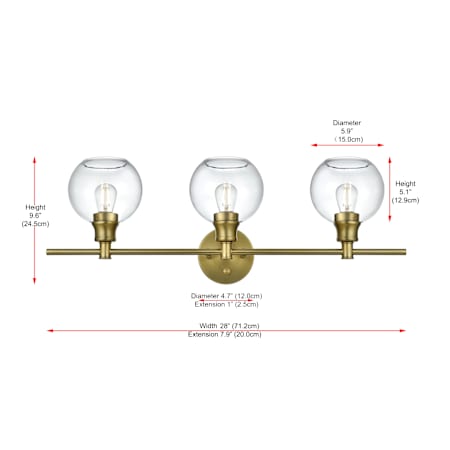 A large image of the Elegant Lighting LD2318 Alternate Image