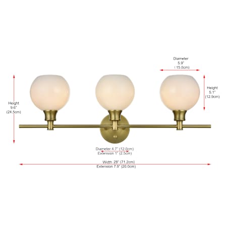 A large image of the Elegant Lighting LD2319 Alternate Image