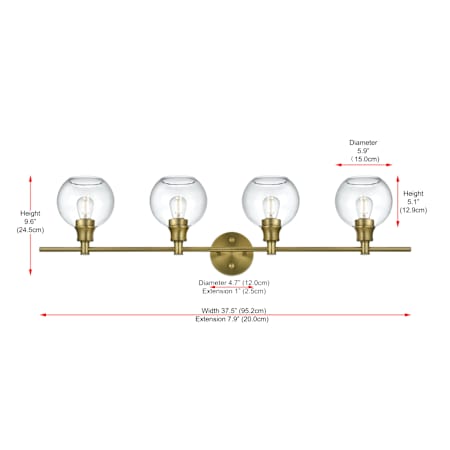 A large image of the Elegant Lighting LD2322 Alternate Image