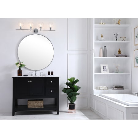 Black Elegant Lighting LD2322 Collier 4 Light 38"W Bathroom Vanity 