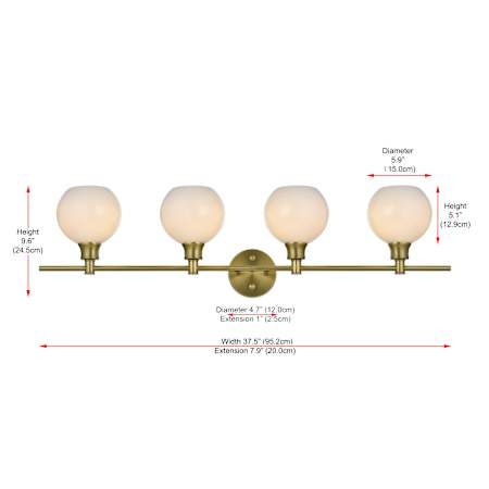 A large image of the Elegant Lighting LD2323 Alternate Image