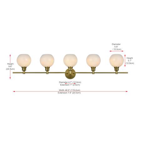 A large image of the Elegant Lighting LD2327 Alternate Image