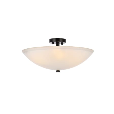 A large image of the Elegant Lighting LD2349 Black / Frosted White